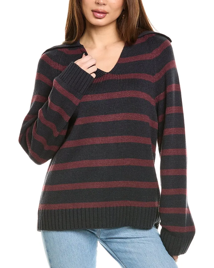 WeWoreWhat Collar V-Neck Sweater