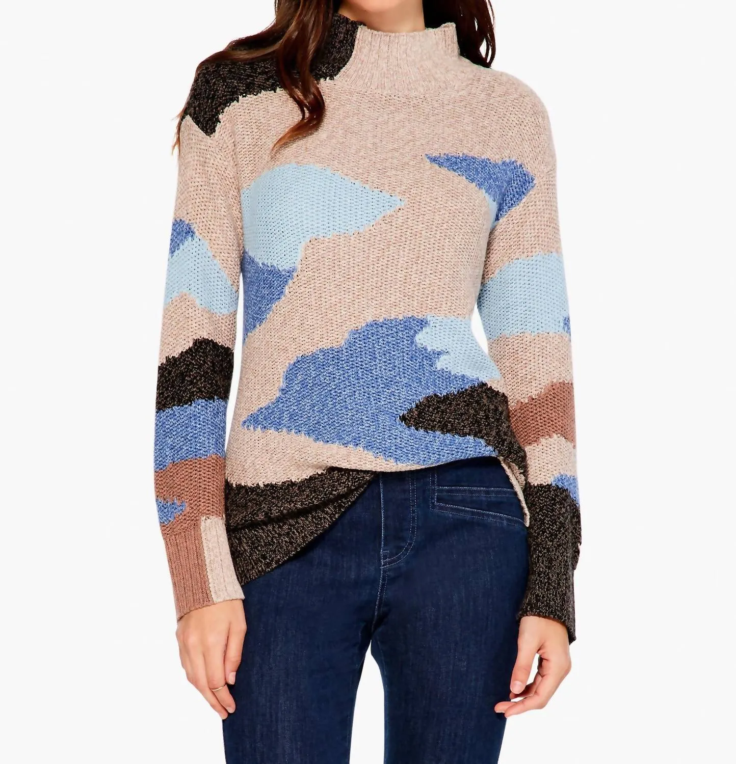 Winter Waves Sweater In Blue