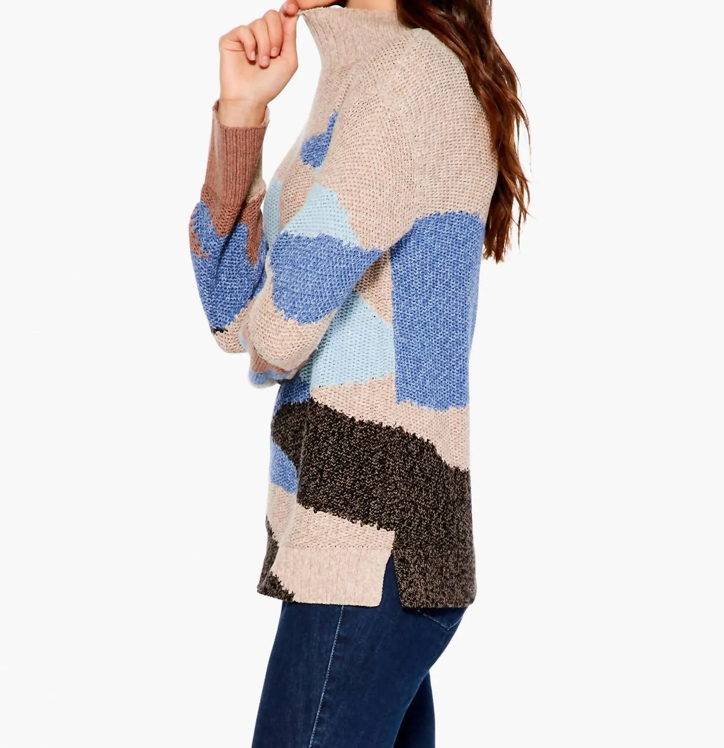 Winter Waves Sweater In Blue