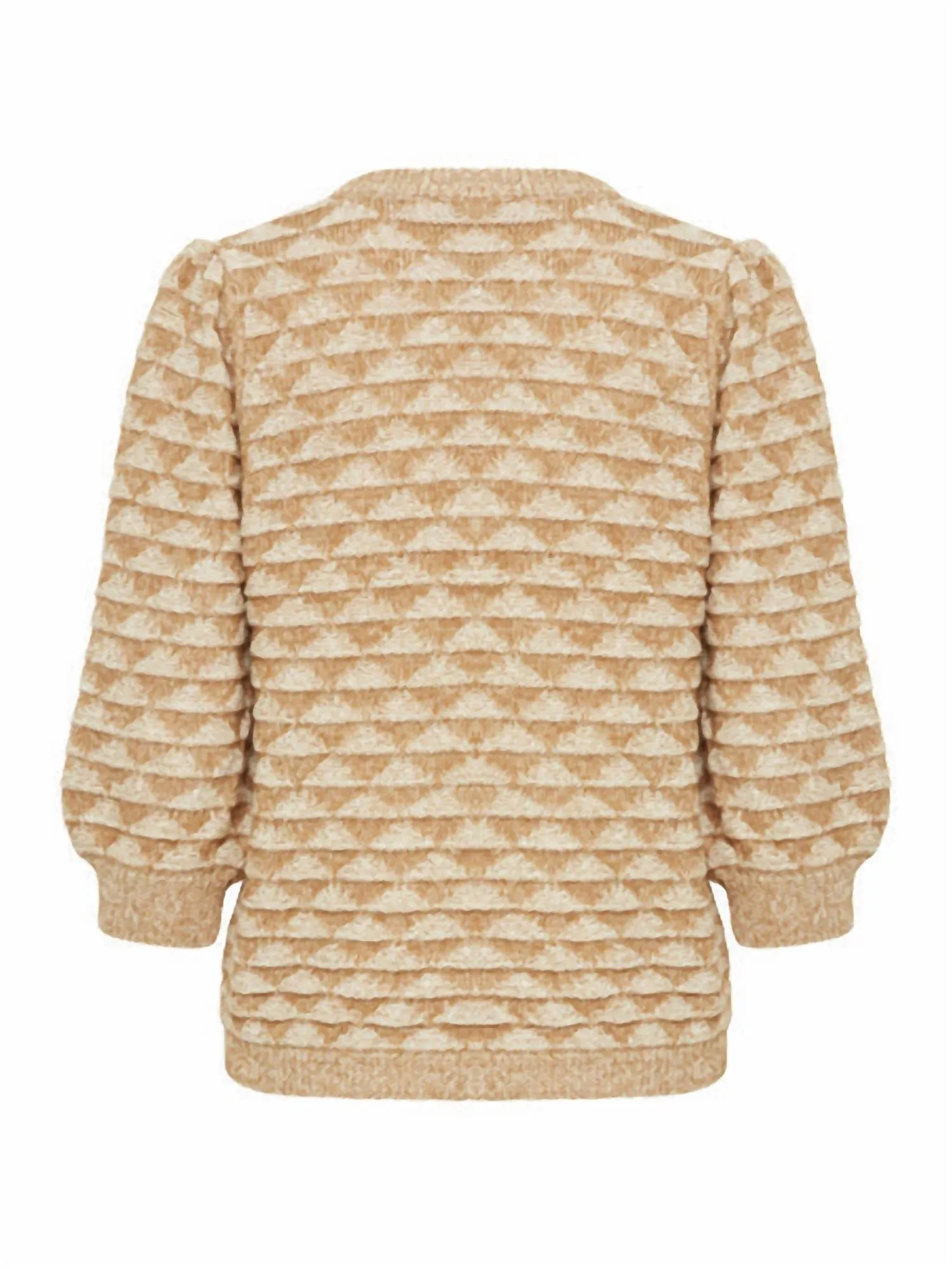 Women's Byorima V Neck 3/4 Sleeve Sweater In Dull Gold Mix