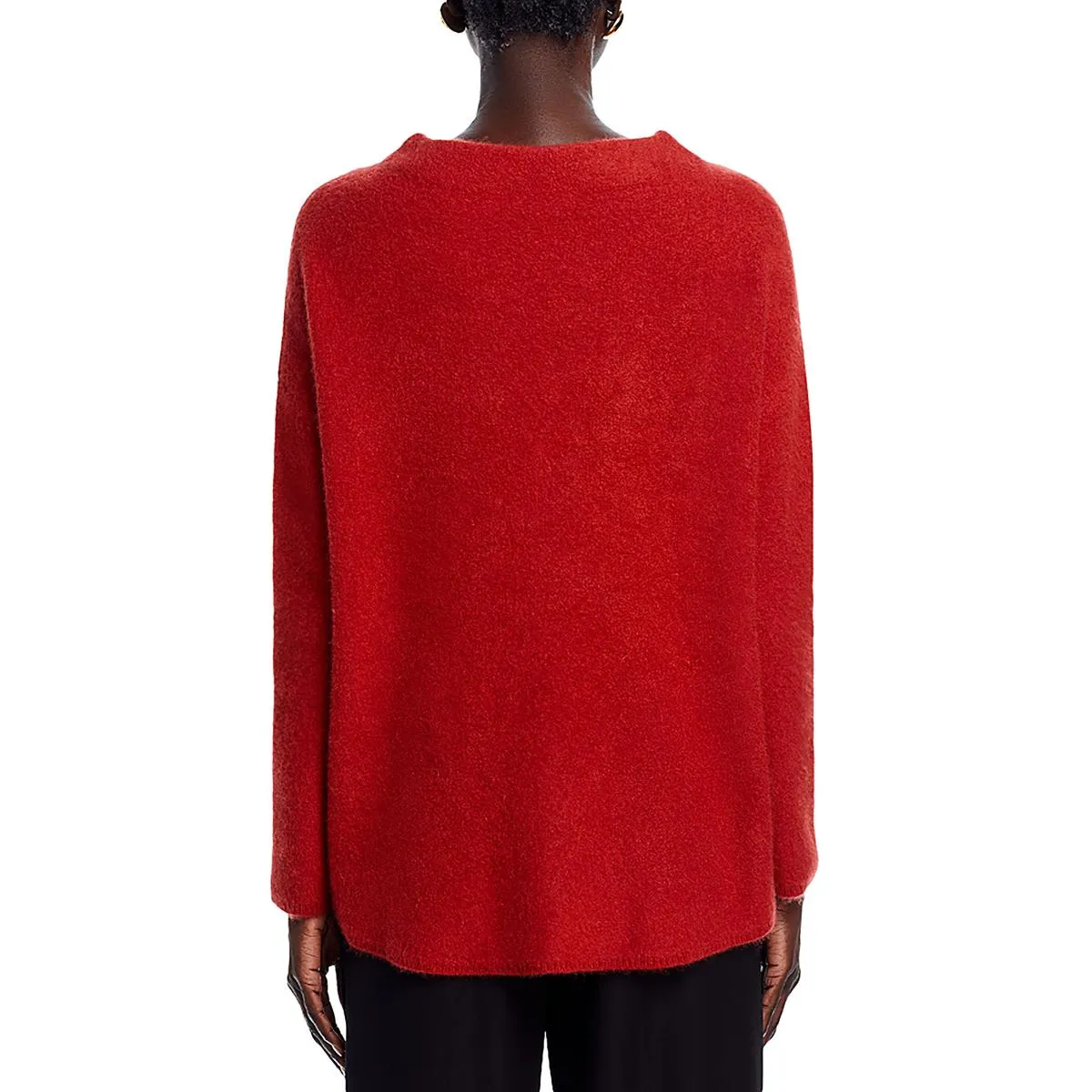 Womens Cashmere Funnel Neck Pullover Sweater