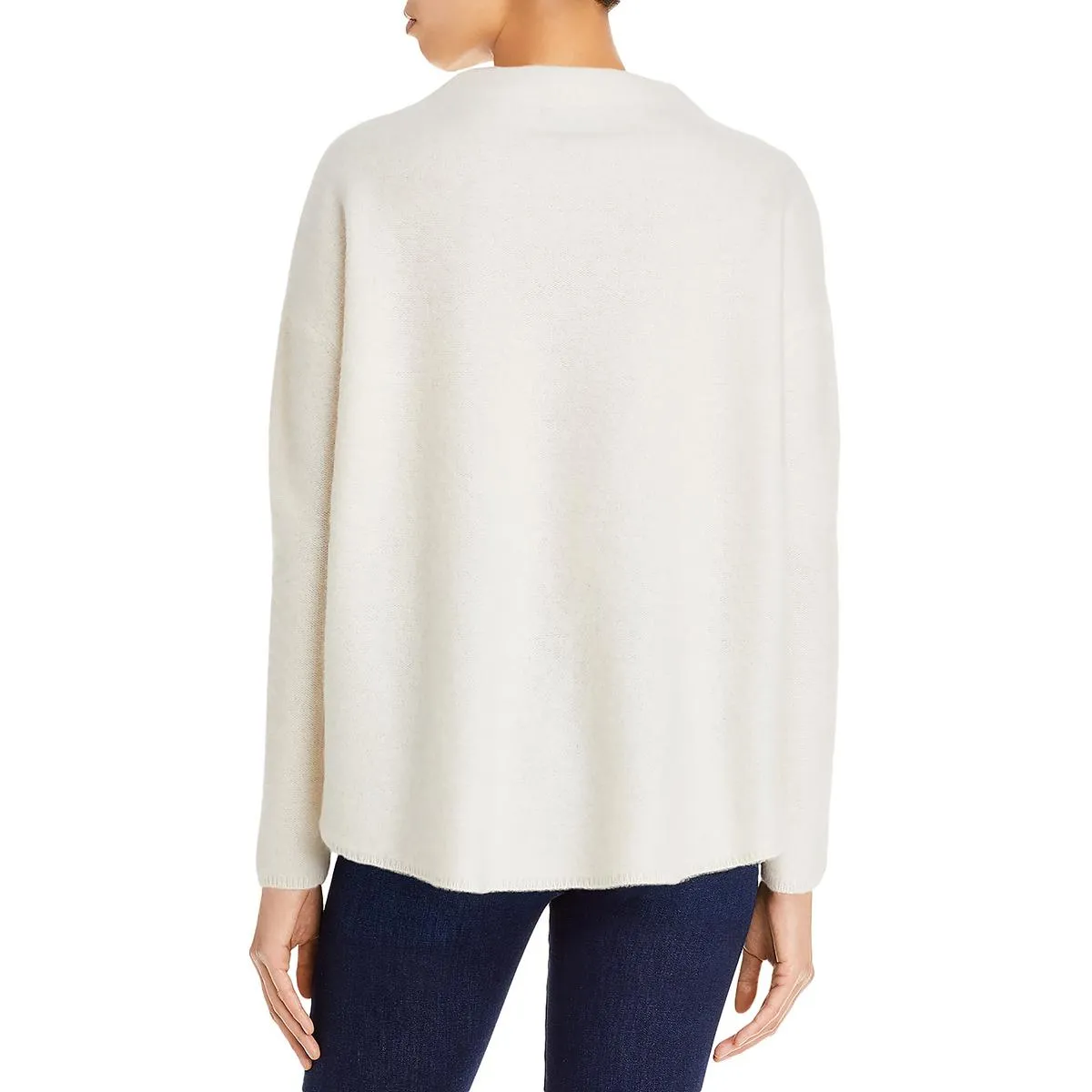Womens Cashmere Funnel Neck Pullover Sweater