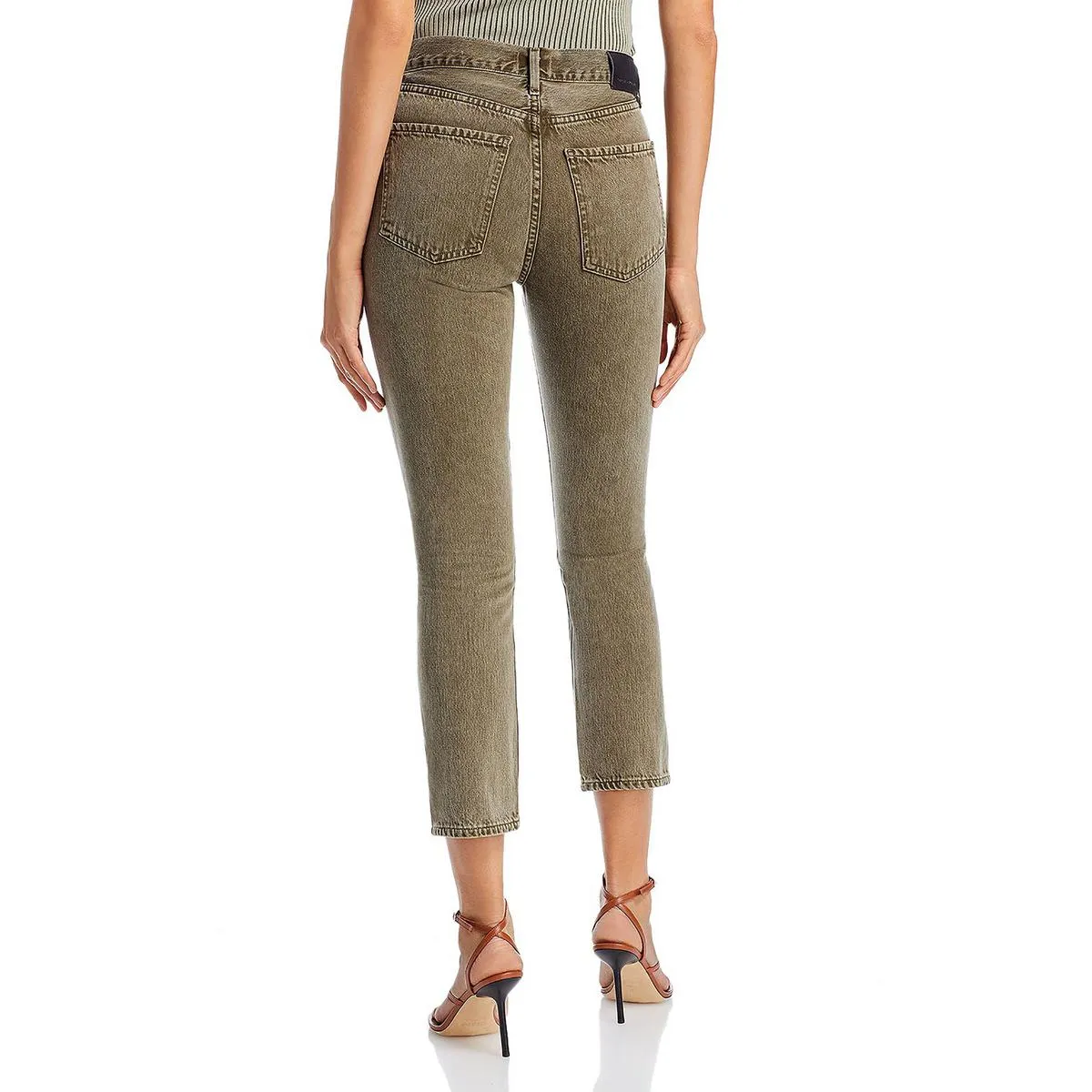 Womens Denim Classic Fit Ankle Jeans