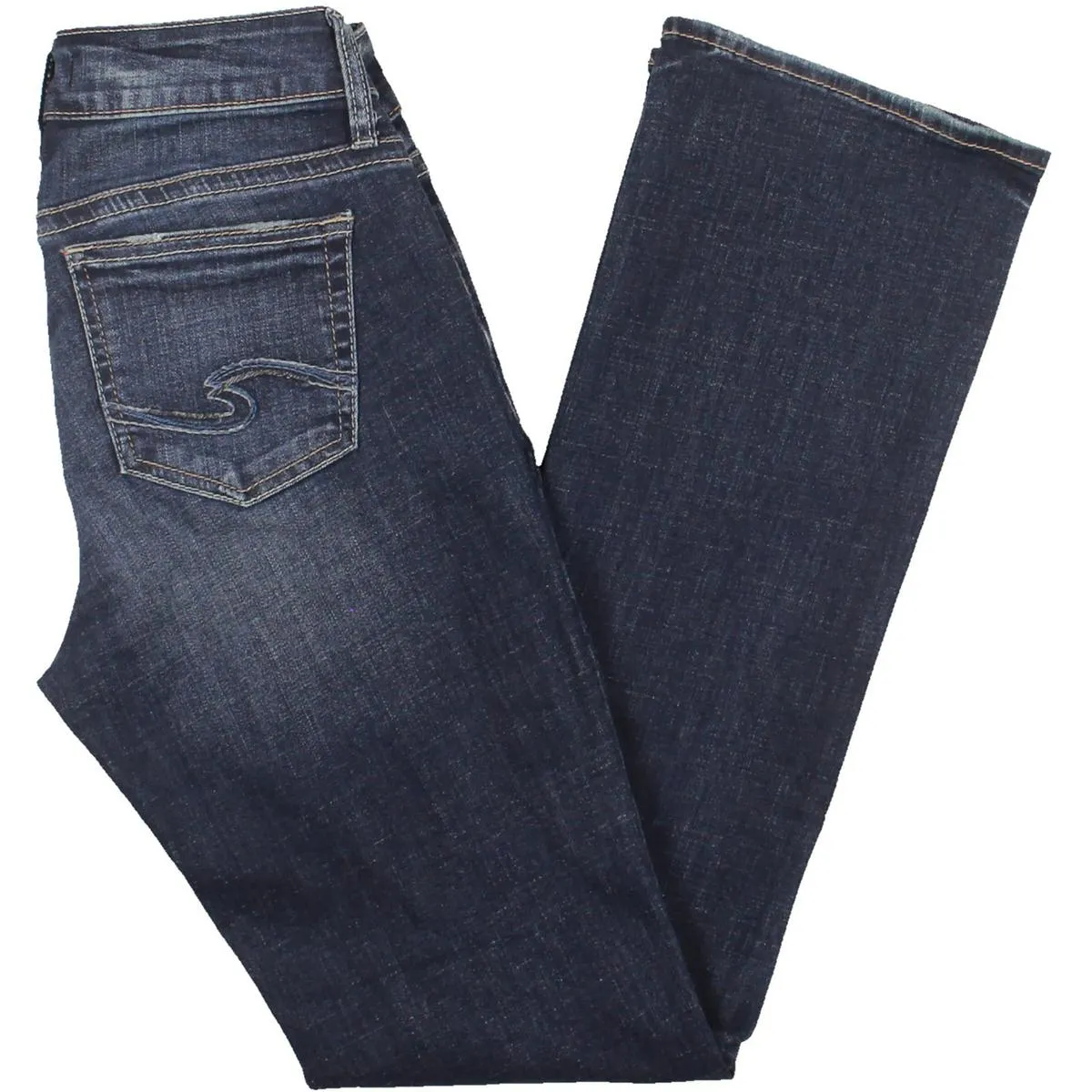 Womens Denim Distressed Bootcut Jeans