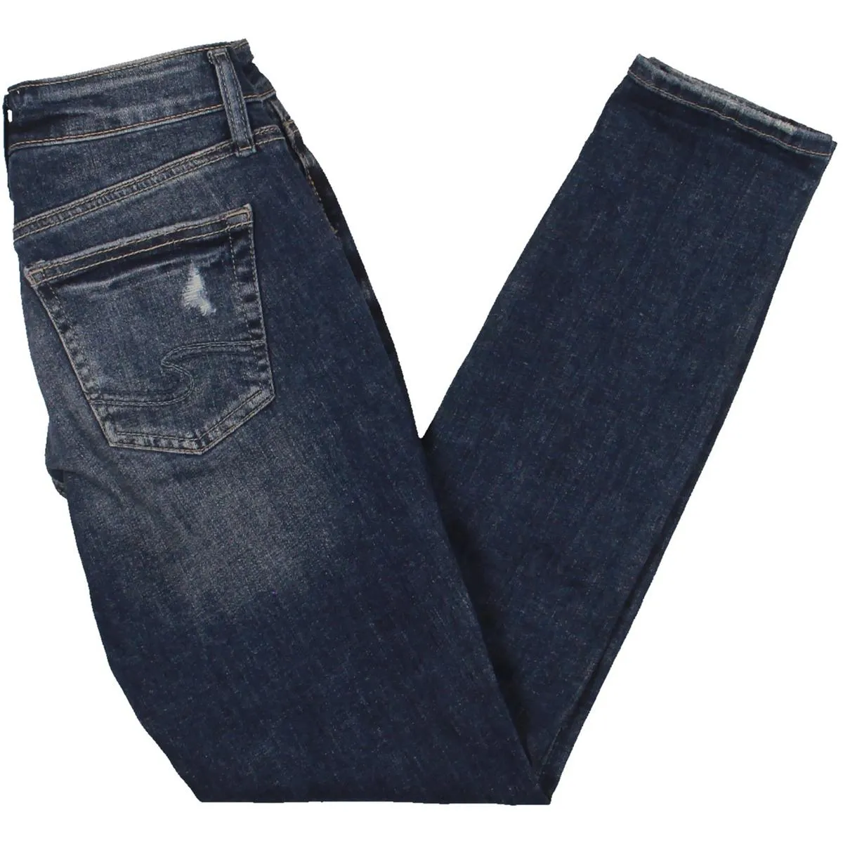 Womens Denim Distressed Skinny Jeans