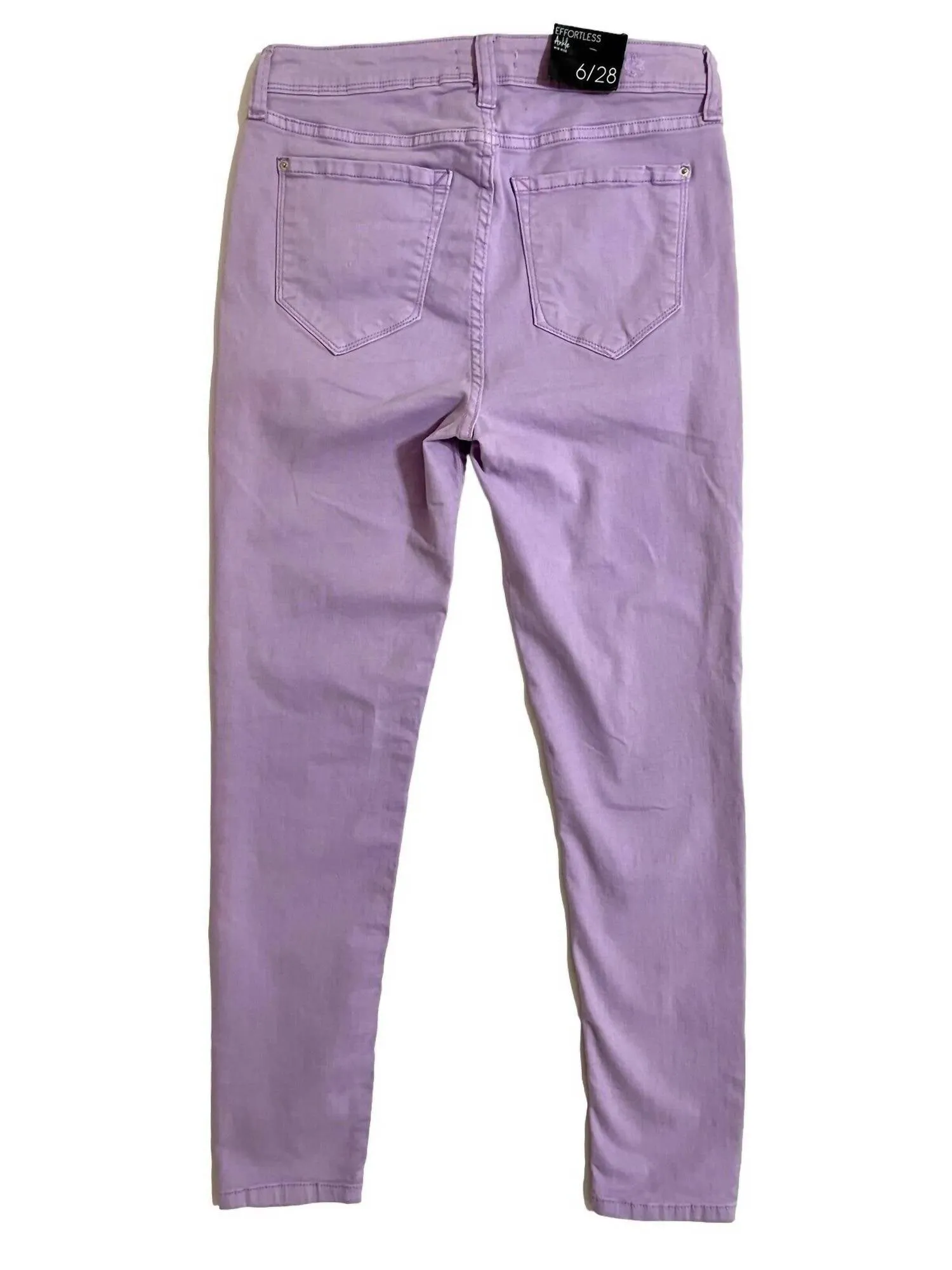 Women's Denim Effortless Ankle Mid Rise Skinny Jeans In Purple