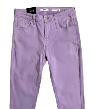 Women's Denim Effortless Ankle Mid Rise Skinny Jeans In Purple