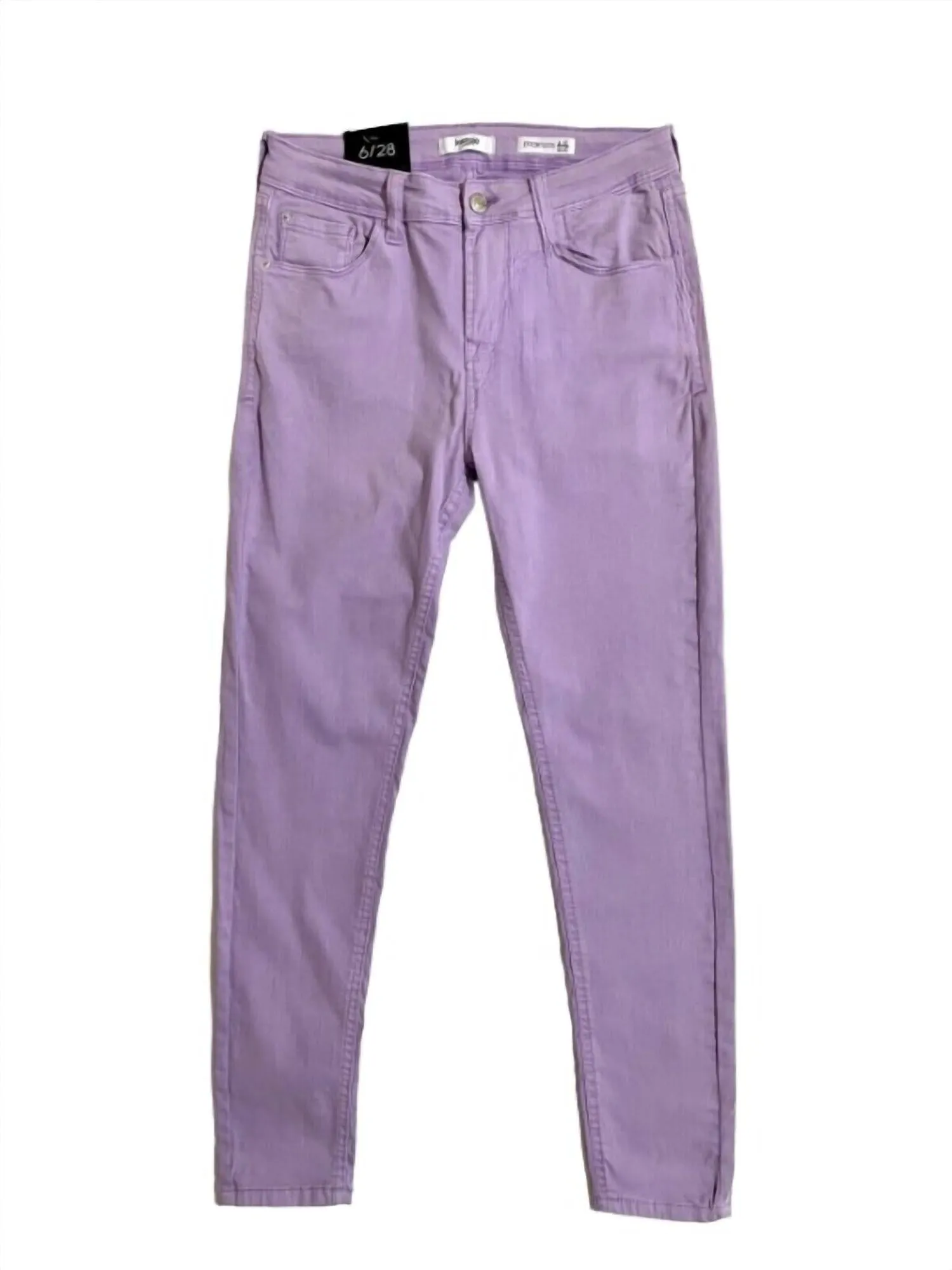 Women's Denim Effortless Ankle Mid Rise Skinny Jeans In Purple