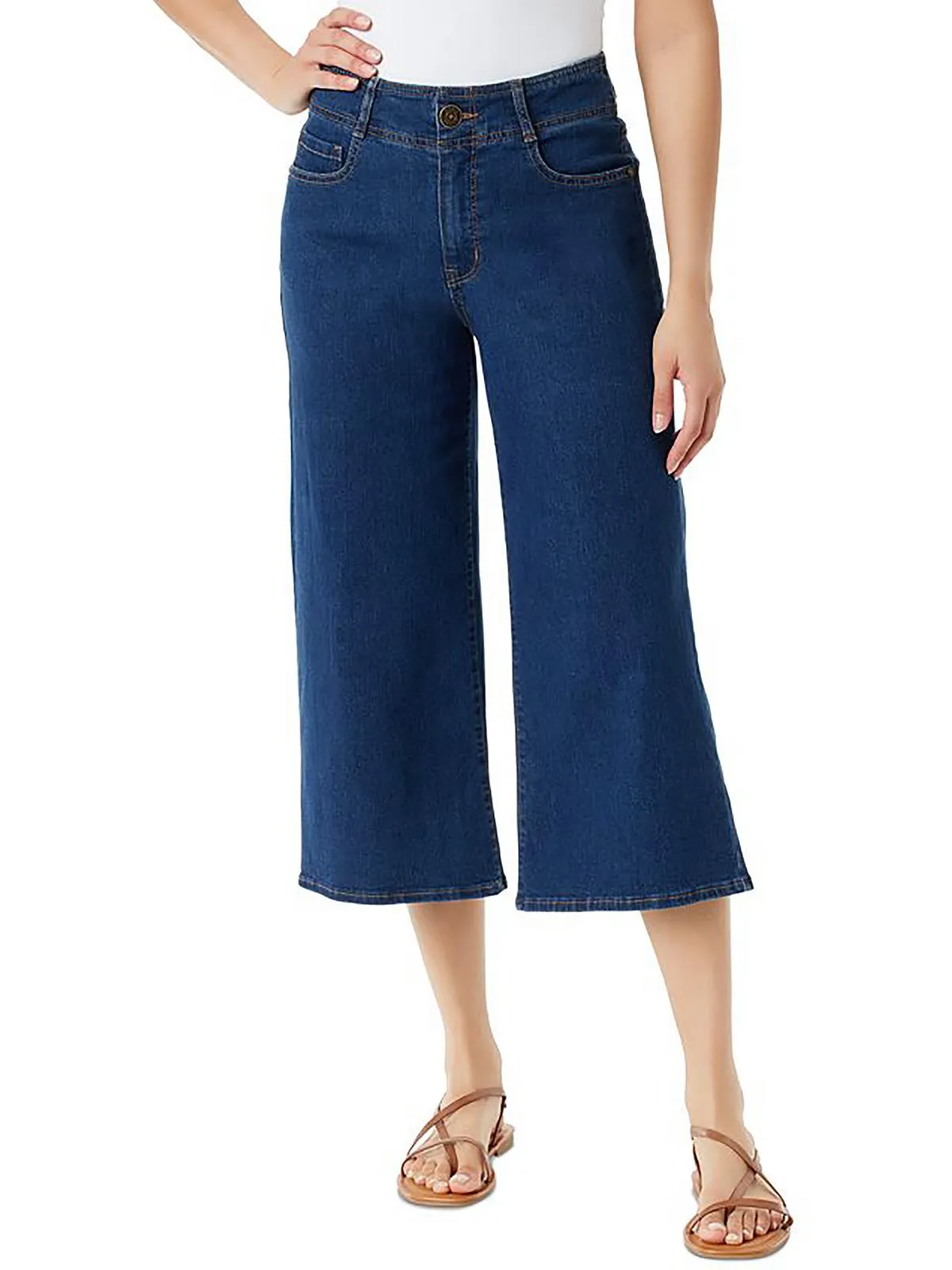 Womens Denim Slimming Cropped Jeans
