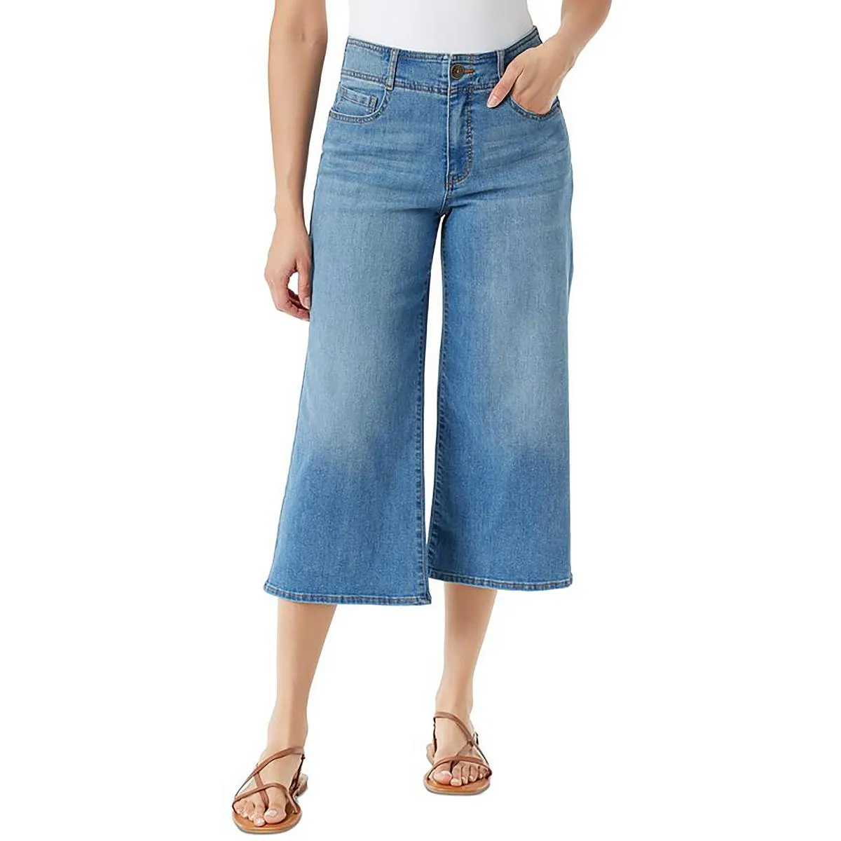 Womens Denim Slimming Cropped Jeans