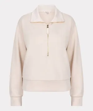 Women's Front Zipper Sweater In Sand
