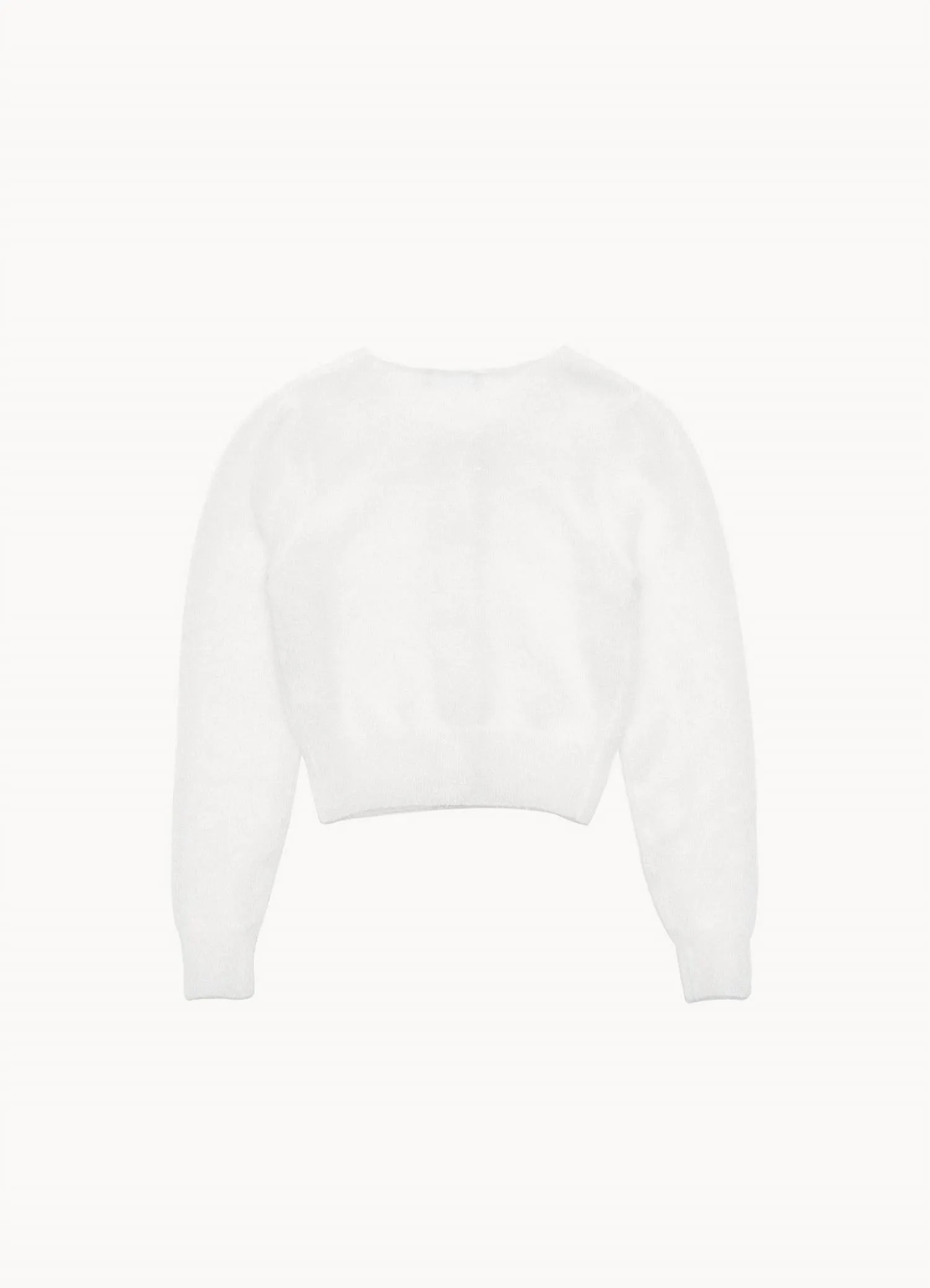 Women's Hairy Grandma Cardigan In White