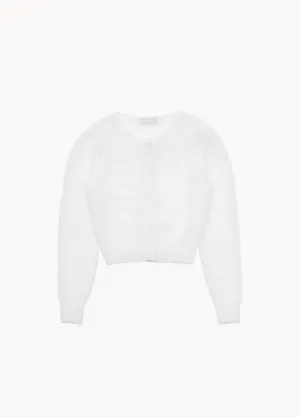 Women's Hairy Grandma Cardigan In White