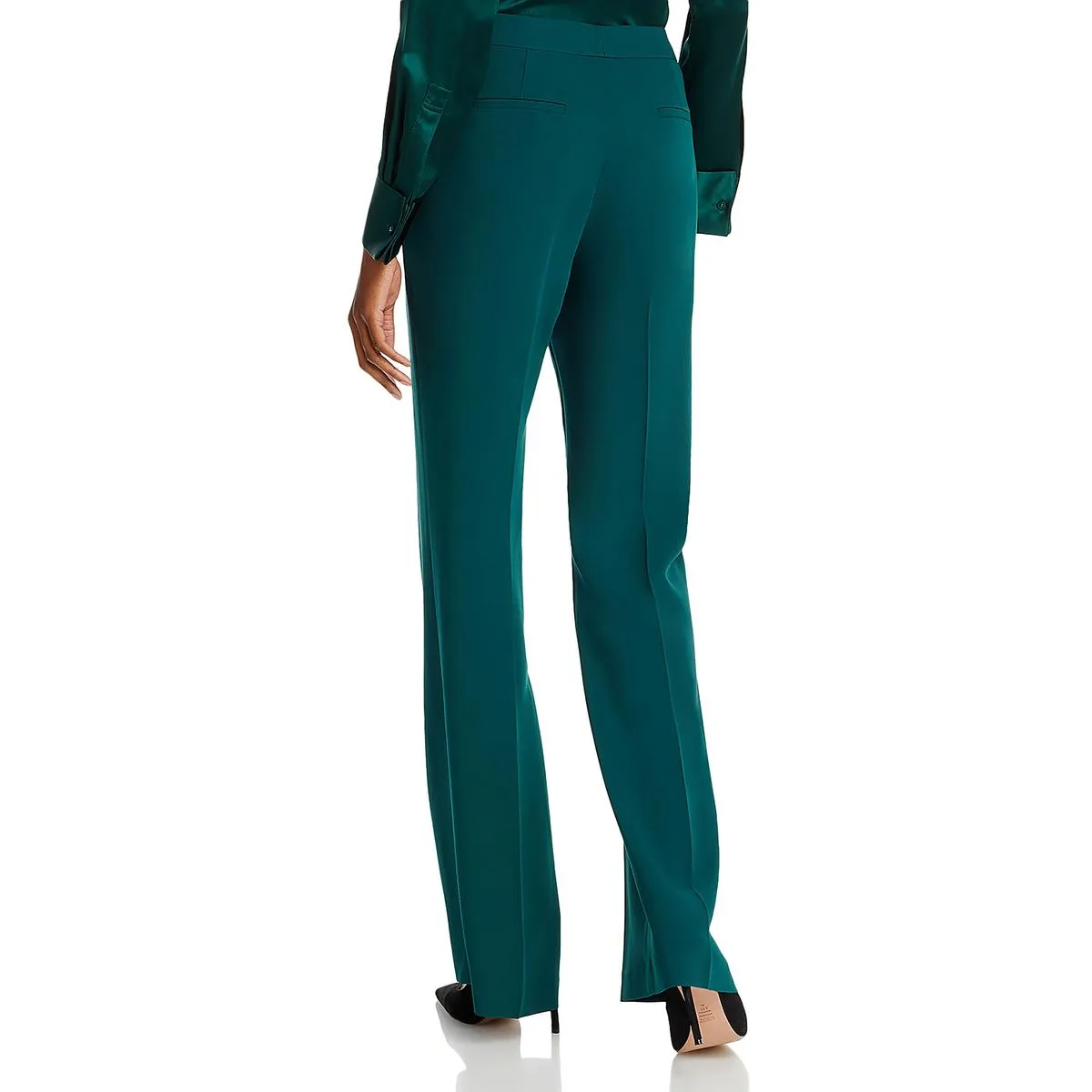 Womens High Rise Business Wide Leg Pants