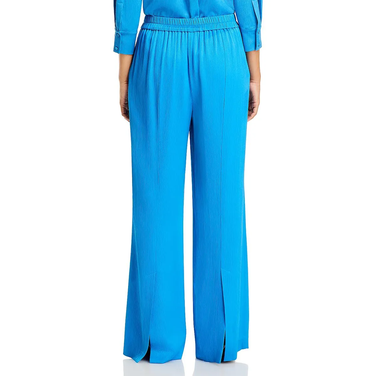 Womens High Rise Pleated Wide Leg Pants