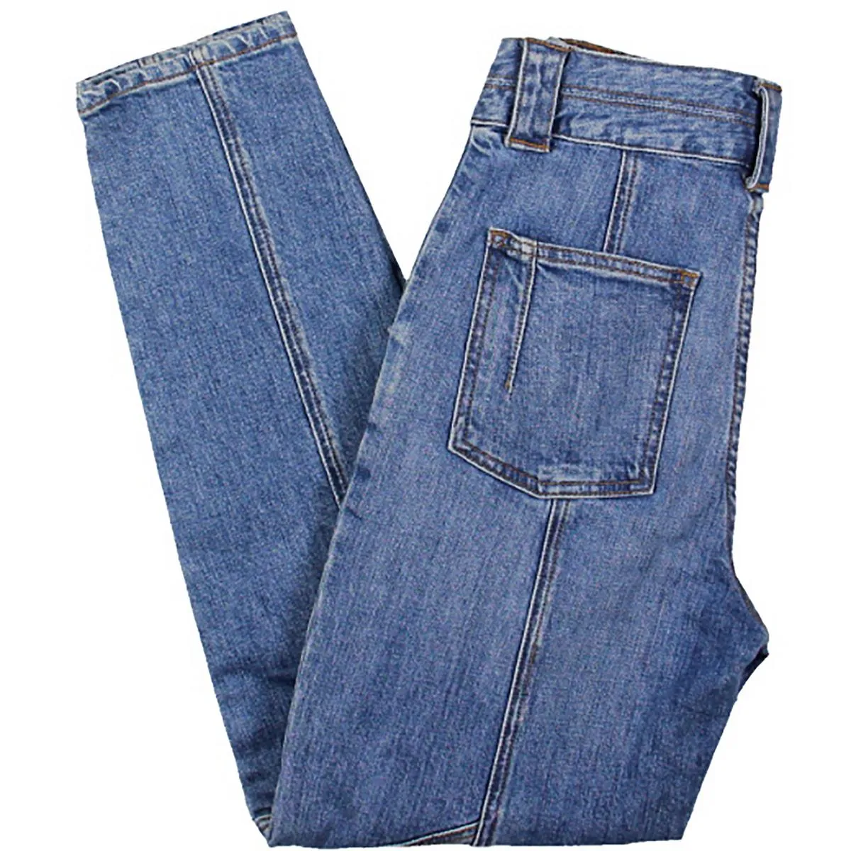 Womens High Rise Slant Pocket Ankle Jeans