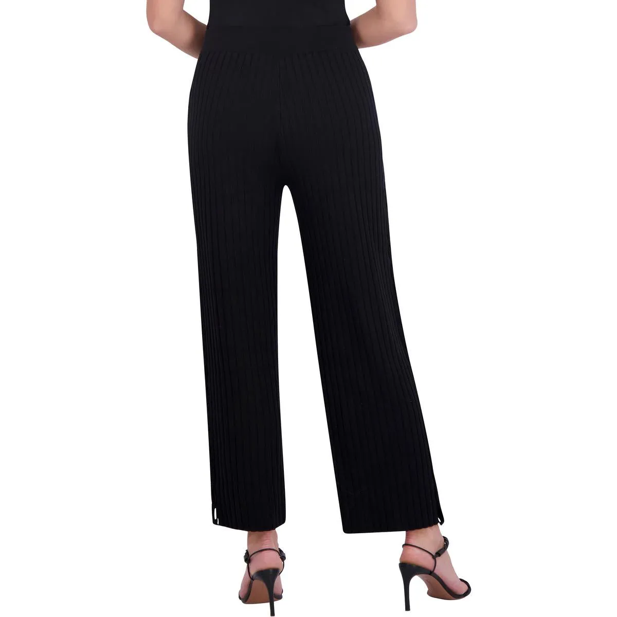 Womens Knit Cut-out Cropped Pants