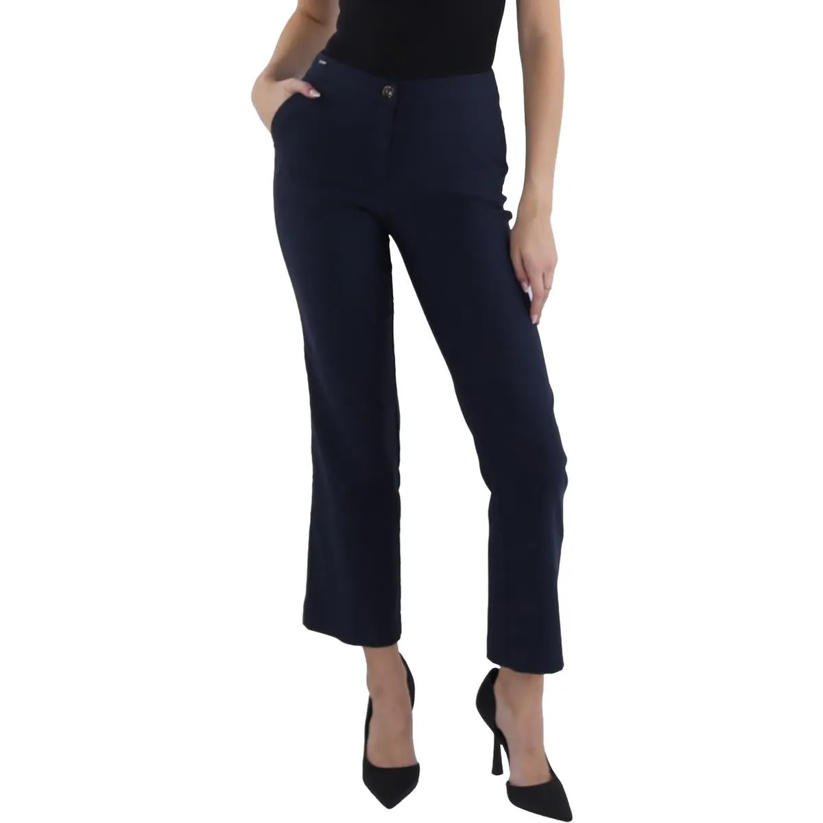Womens Pockets Work Day Wear Trouser Pants