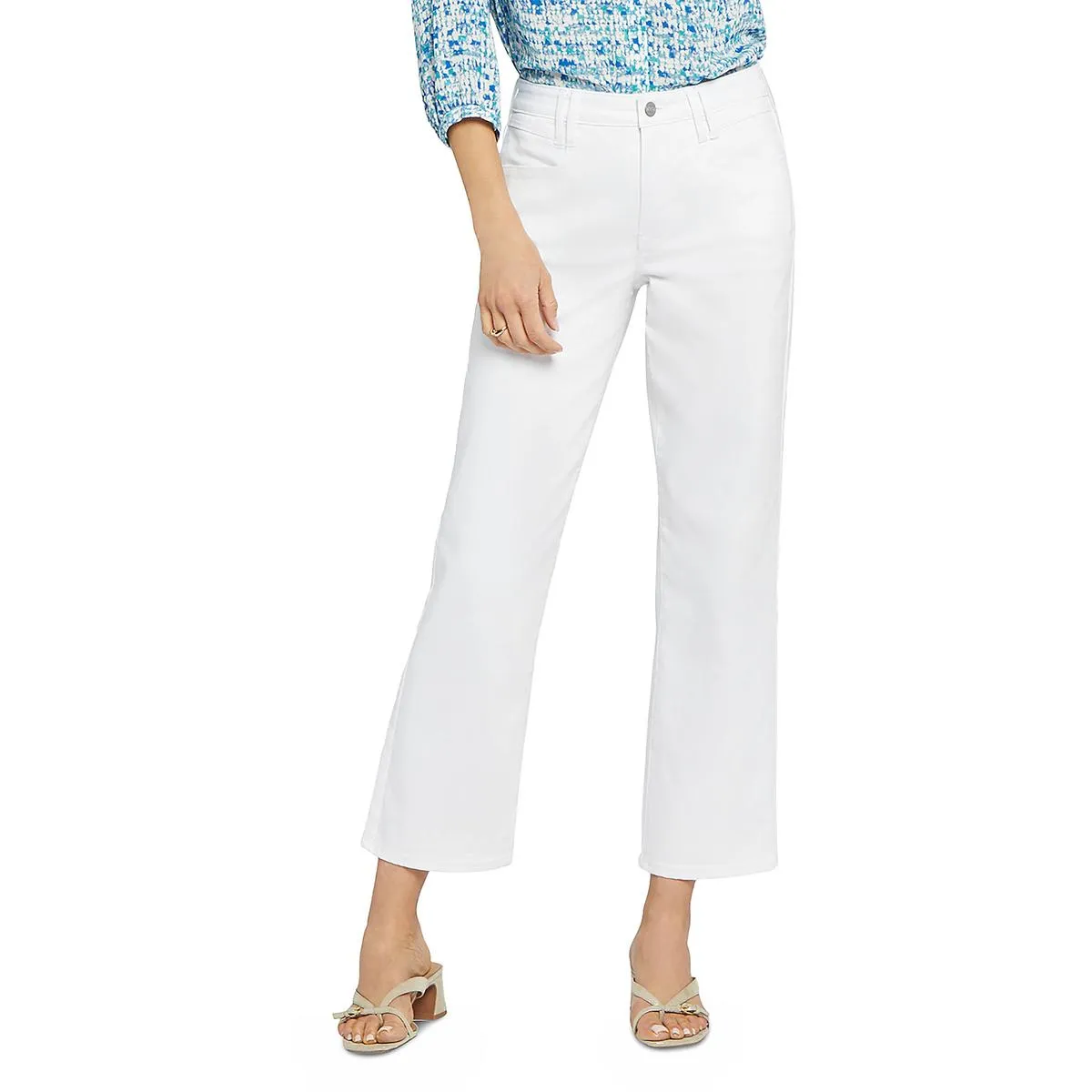 Womens Relaxed Ankle Straight Leg Jeans