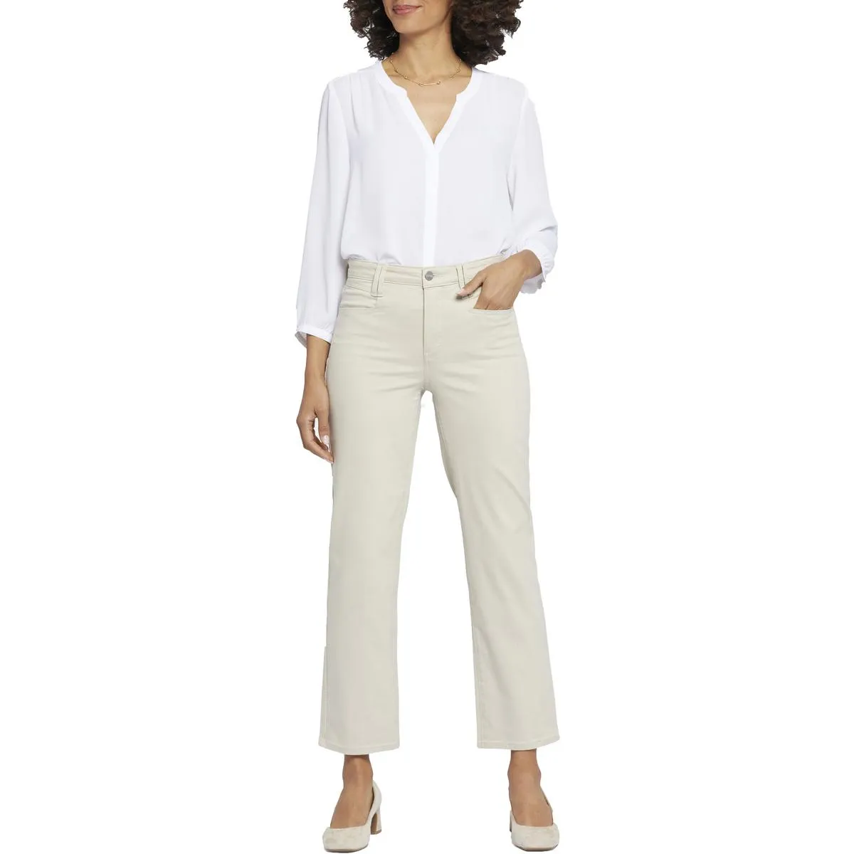 Womens Relaxed Ankle Straight Leg Jeans