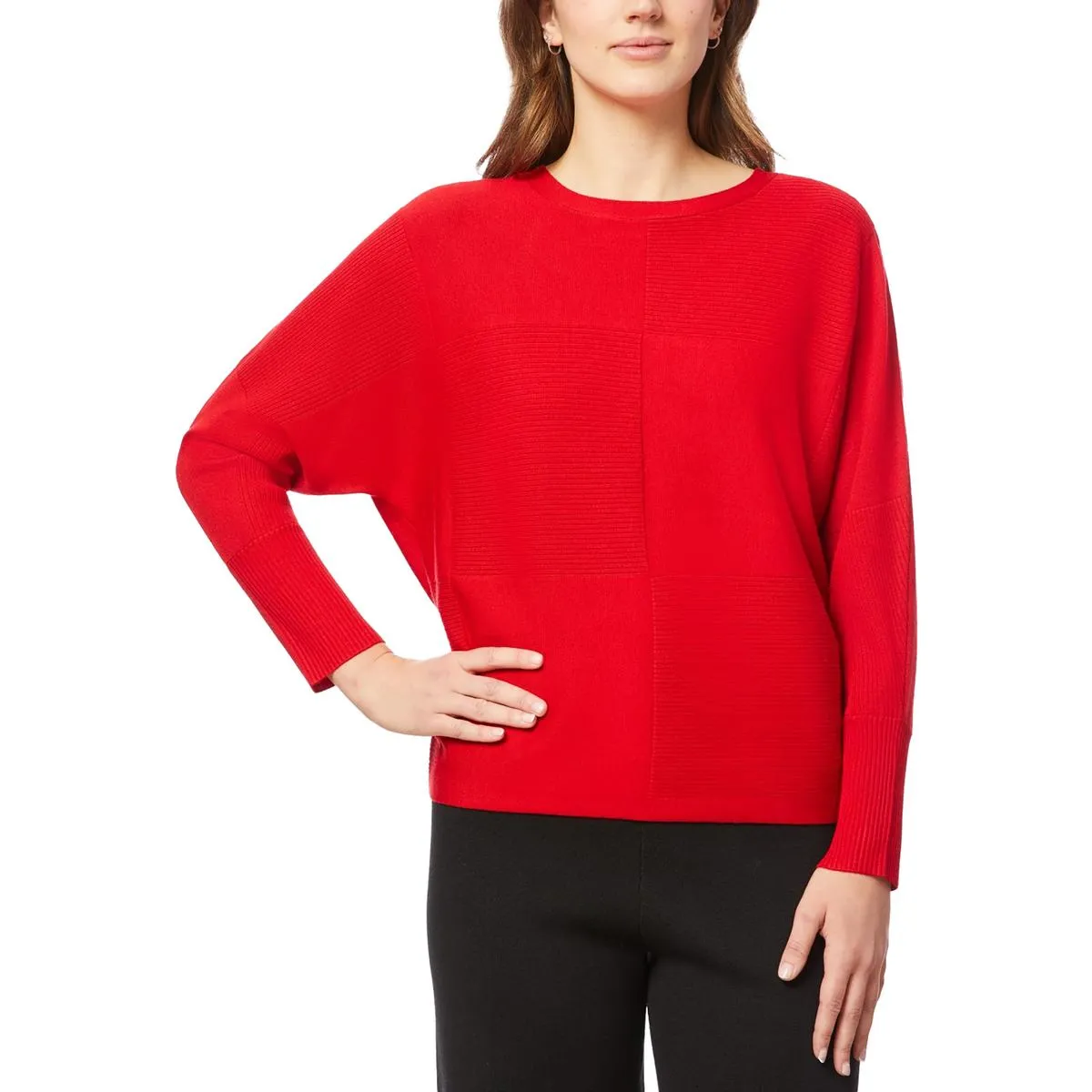 Womens Ribbed Viscose V-Neck Sweater