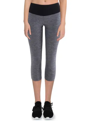 Womens Space Dye Polyester Capri Pants