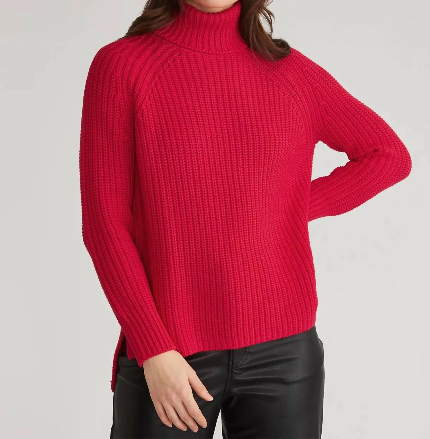 Women's Stella Turtleneck In Cherry Red