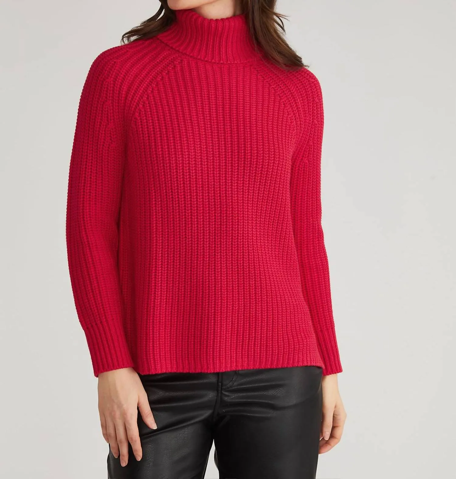 Women's Stella Turtleneck In Cherry Red
