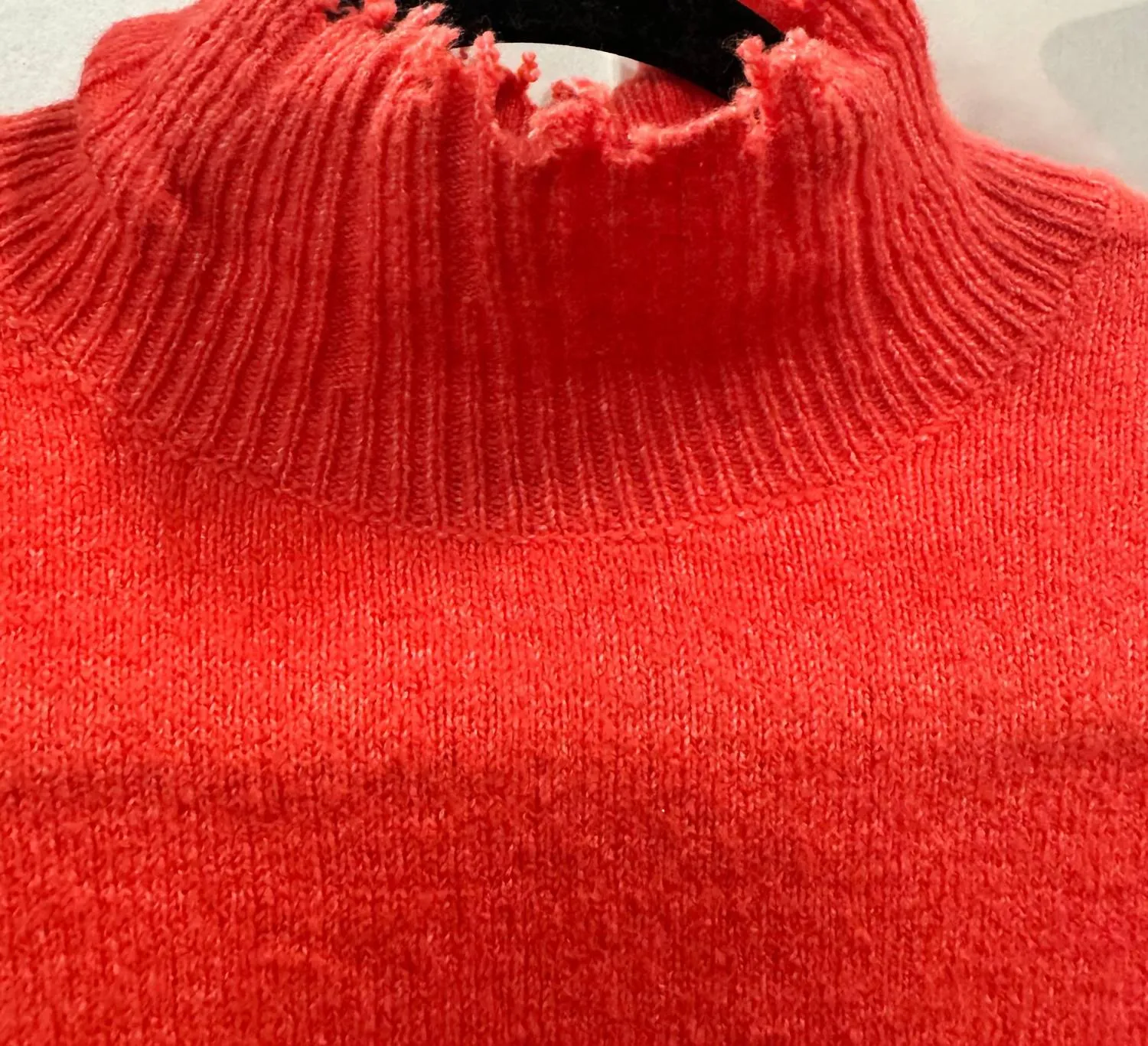 Women's Super Soft Rough Edges Sweater In Bright Coral
