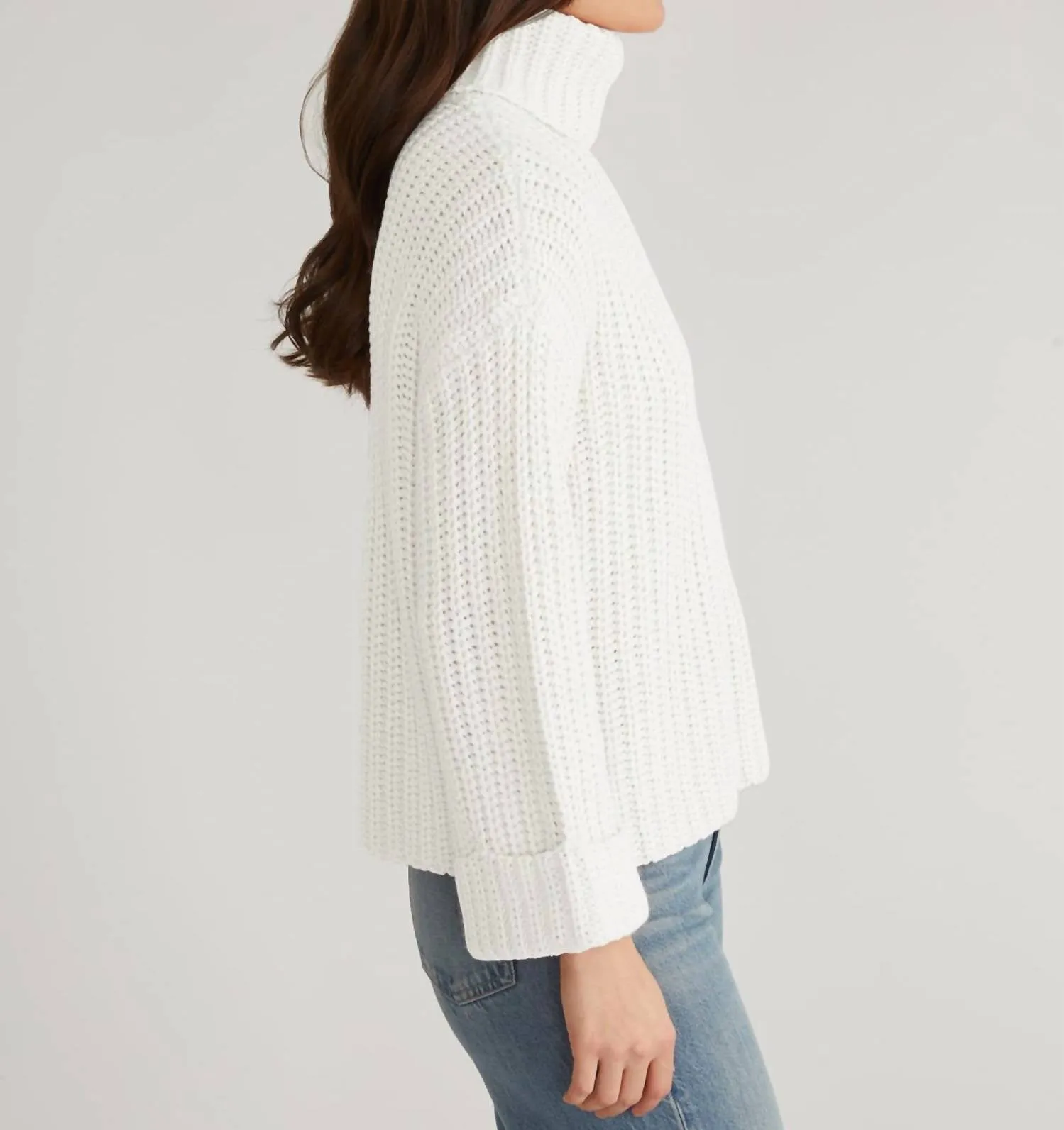 Women's Vida Turtleneck Sweater In Chalk