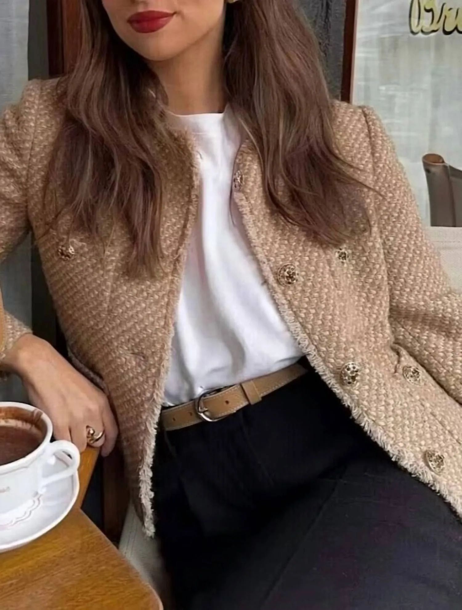 Women's Vintage Tweed Jacket In Khaki